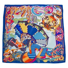 1990s Christian Lacroix Circus Print Scarf 