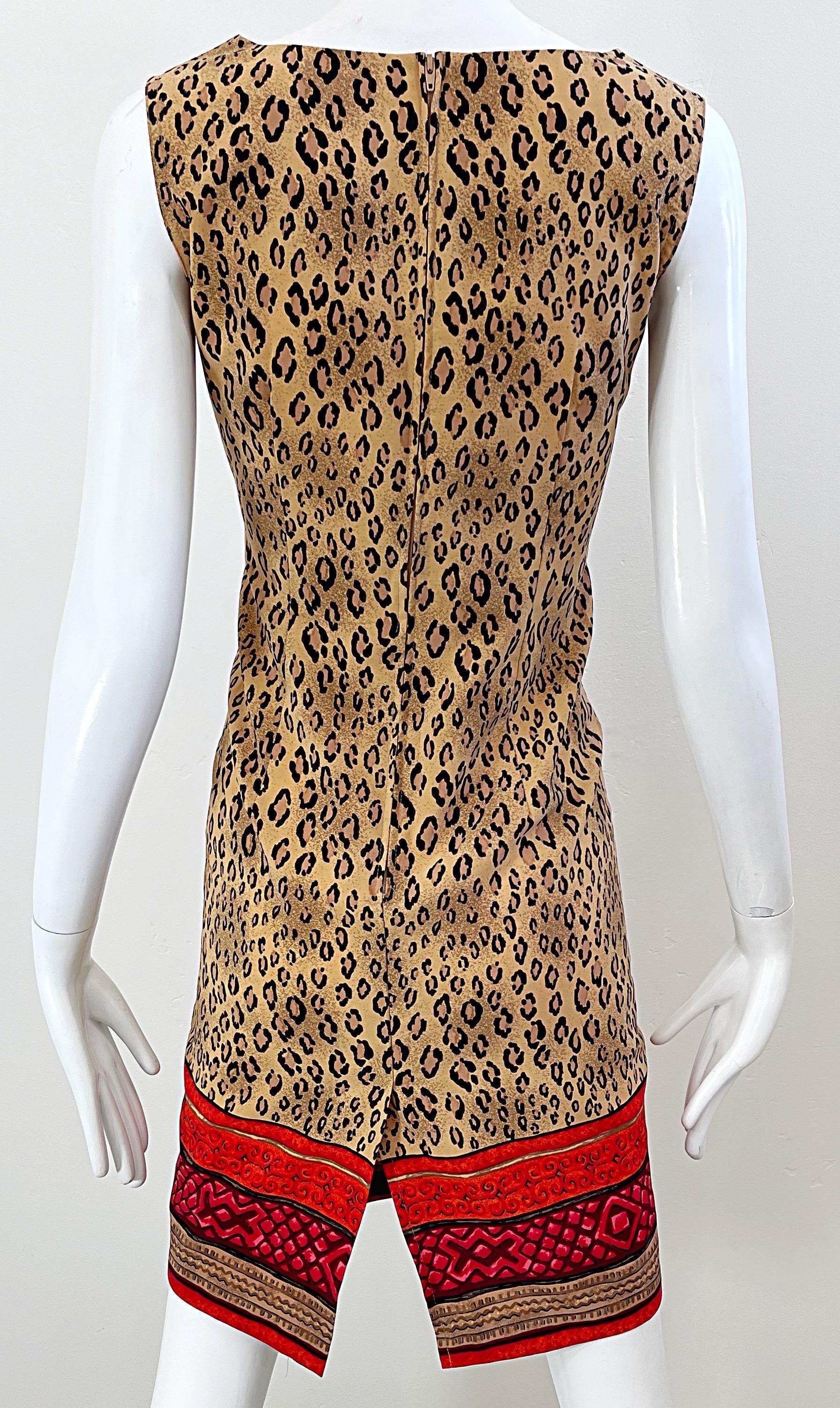 Christian Lacroix - Robe vintage imprimée léopard en forme de guépard, taille 8, années 1990 en vente 8