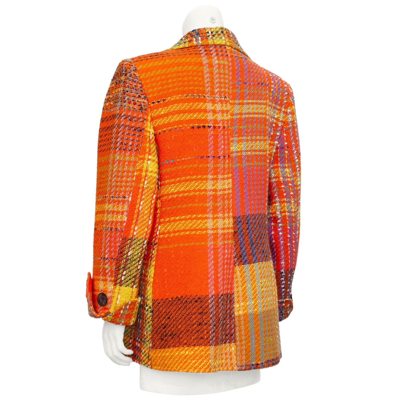 orange tweed jacket