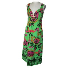 Robe de cocktail d'été à fleurs Christian Lacroix a Paris 1990