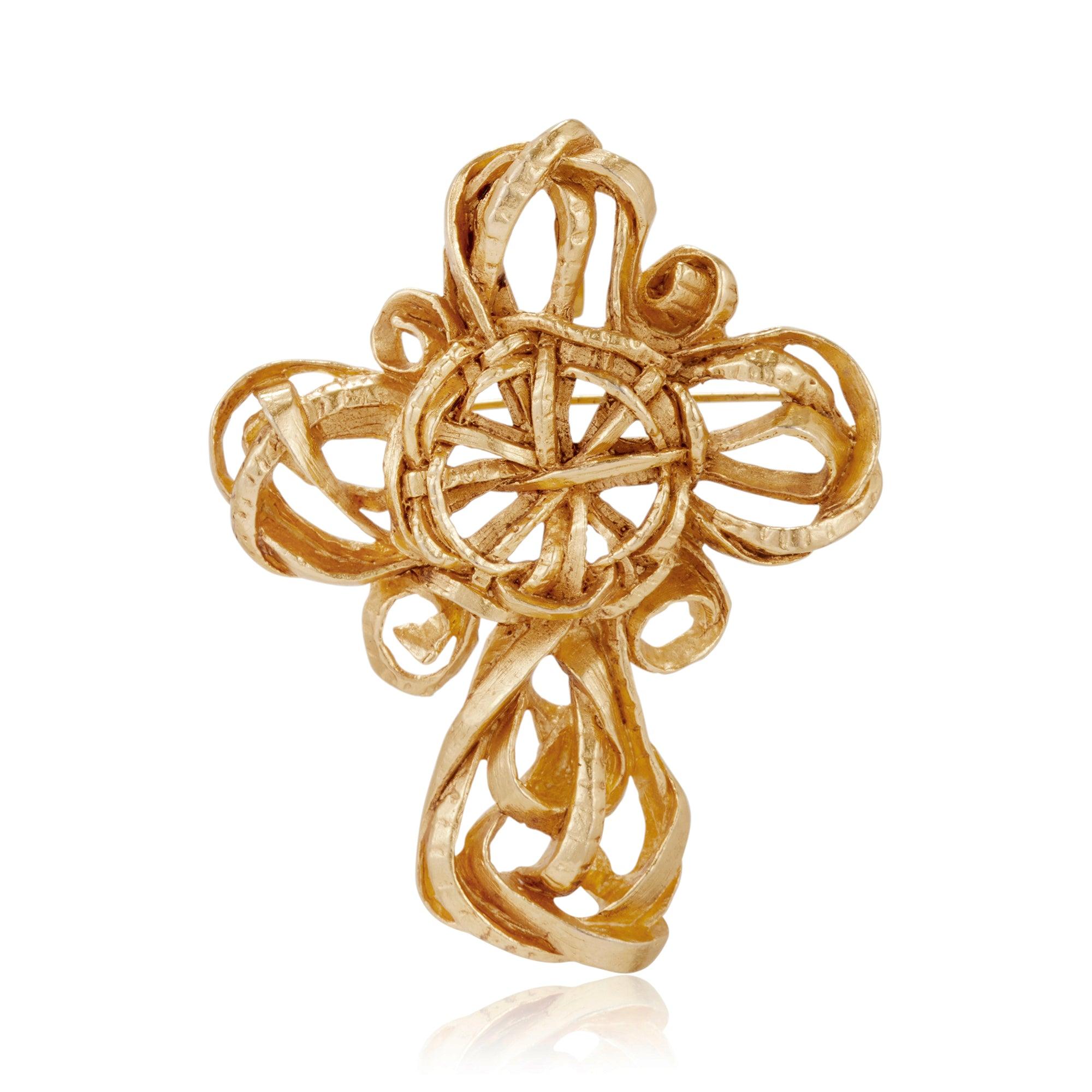 Collana con croce stilizzata Christian Lacroix degli anni '90 In condizioni ottime in vendita a London, GB