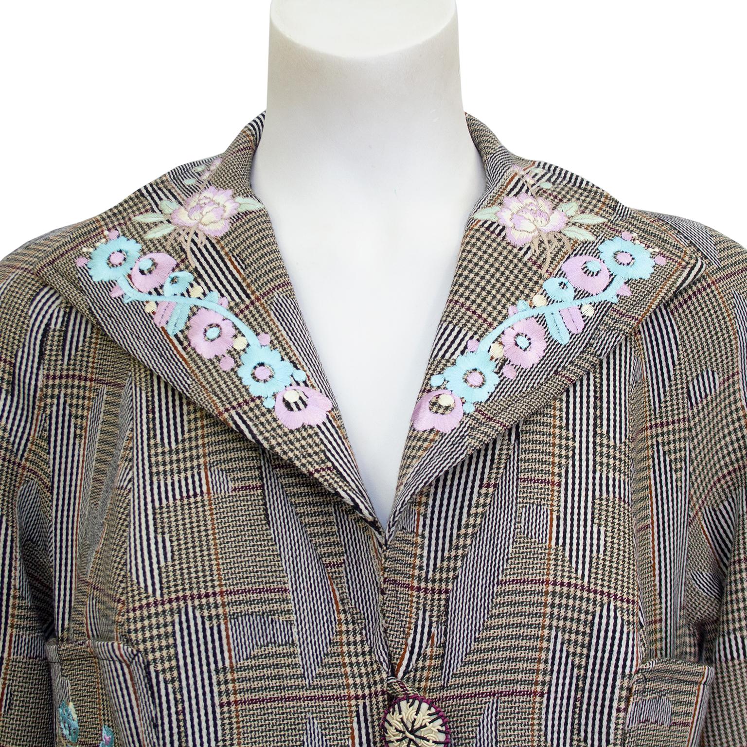 1990s Christian Lacroix Tweed Suit With Embroidery In Excellent Condition For Sale In Toronto, Ontario