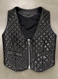 1990s Chrome Hearts leather vest