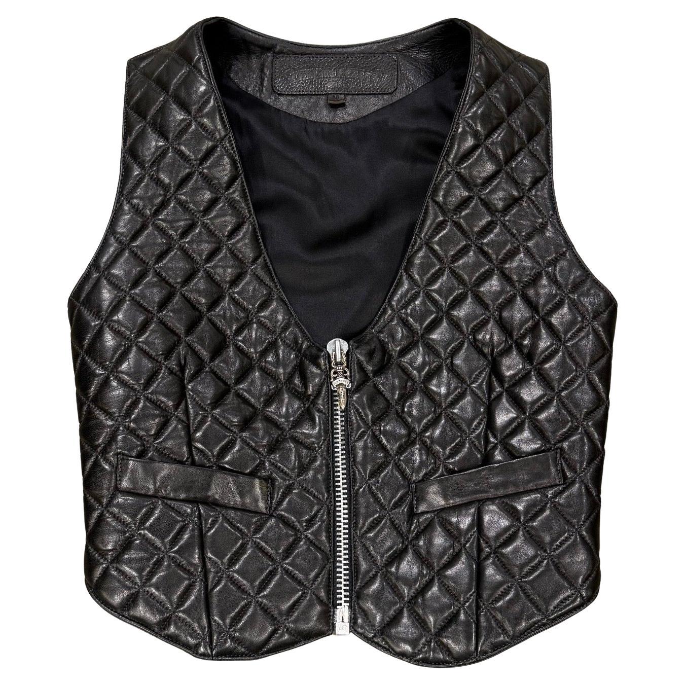 1990er Chrome Hearts Lederweste im Angebot
