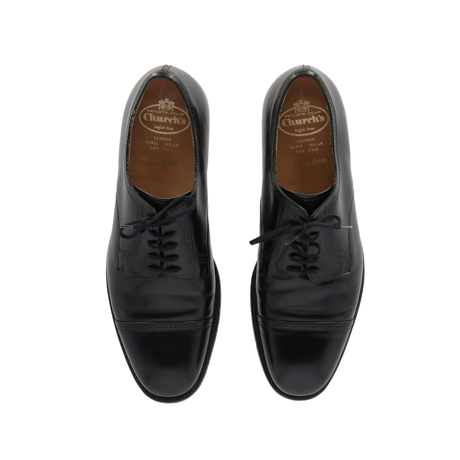 Men's 1990s Church's genuine black leather classic lace-up shoes