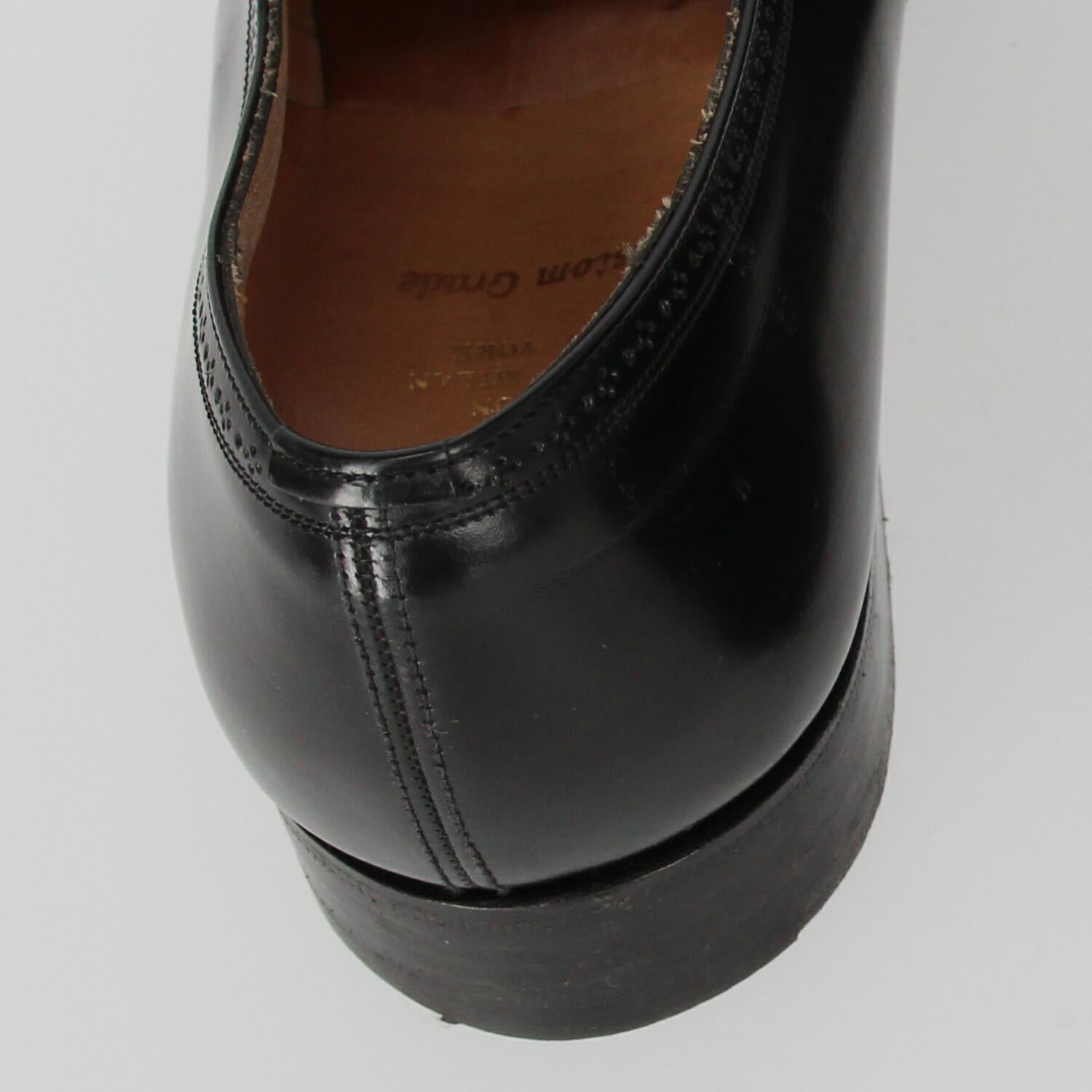 1990s Church's genuine black leather classic lace-up shoes 1