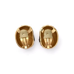 1990 Boucles d'oreilles à pince Ciner noir et blanc avec fausses pierres de jade