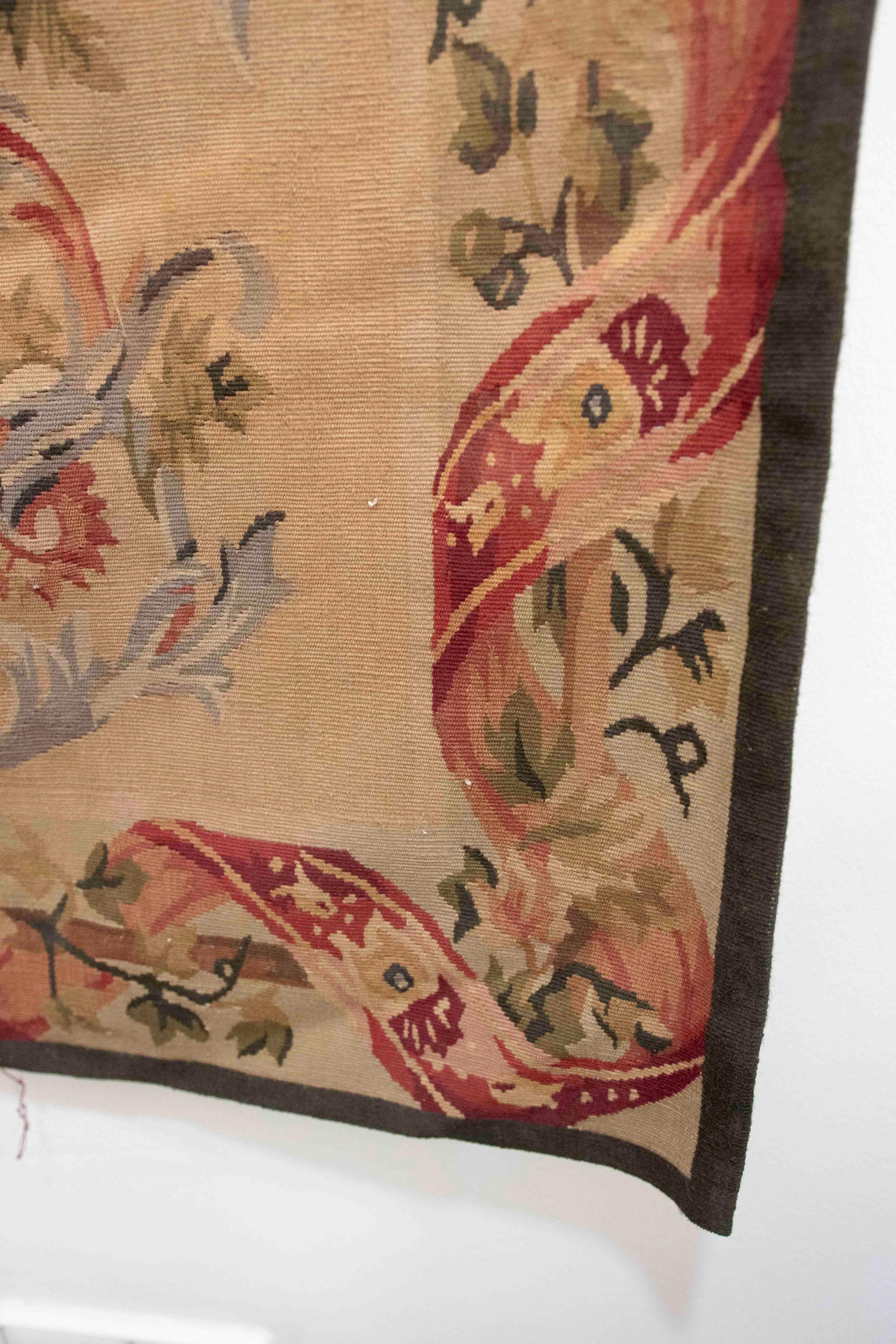 XX secolo Arazzo in stile rococò classico degli anni '90 con allegoria femminile in vendita