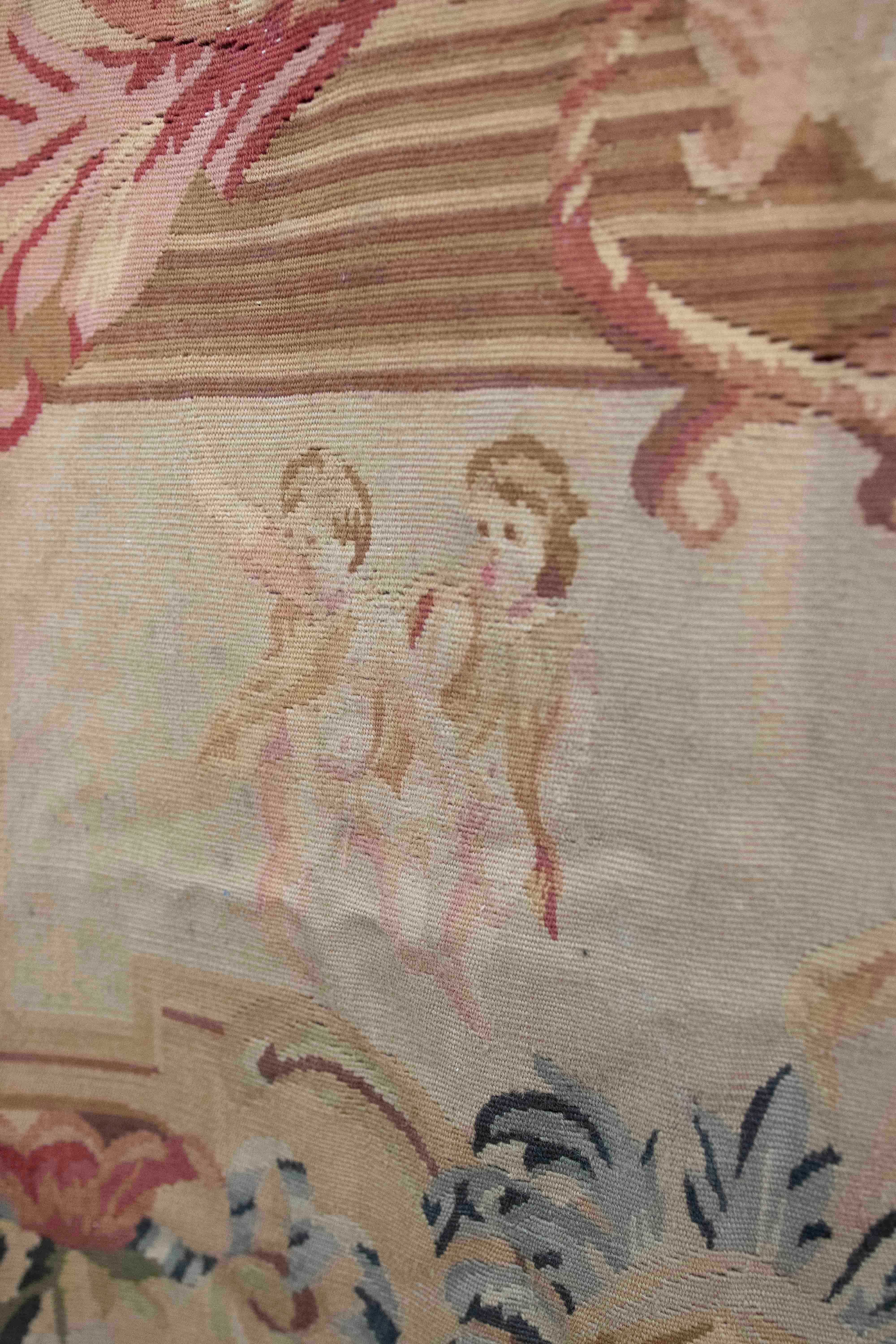 Arazzo in stile rococò classico degli anni '90 con allegoria femminile in vendita 2