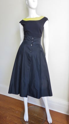 Claude Montana 3-teiliges Set aus Rock, Bleistiftrock und Bodysuit mit Farbblockmuster