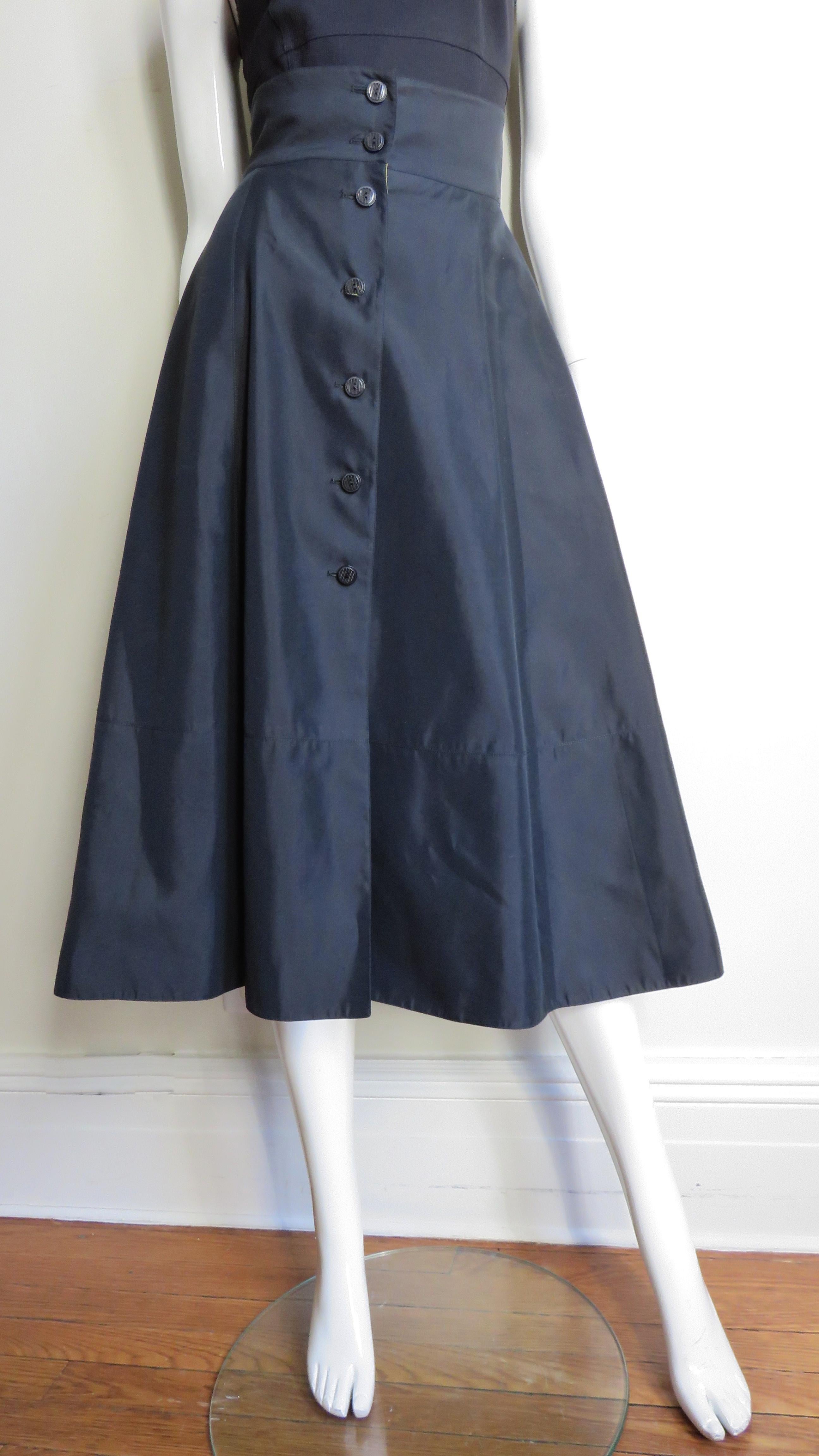 1990s Claude Montana Full Skirt, Pencil Skirt and Bodysuit Set 3