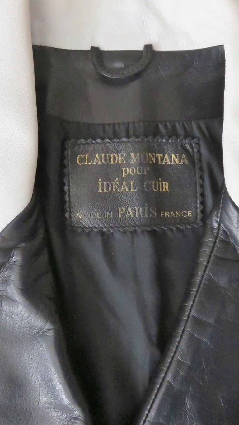 Claude Montana Leather Color Block Jacket For Sale at 1stDibs | claude ...