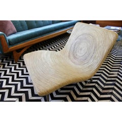 1990s Coconut Wicker Low Lounge Chair by Clayton Tugonon for Snug