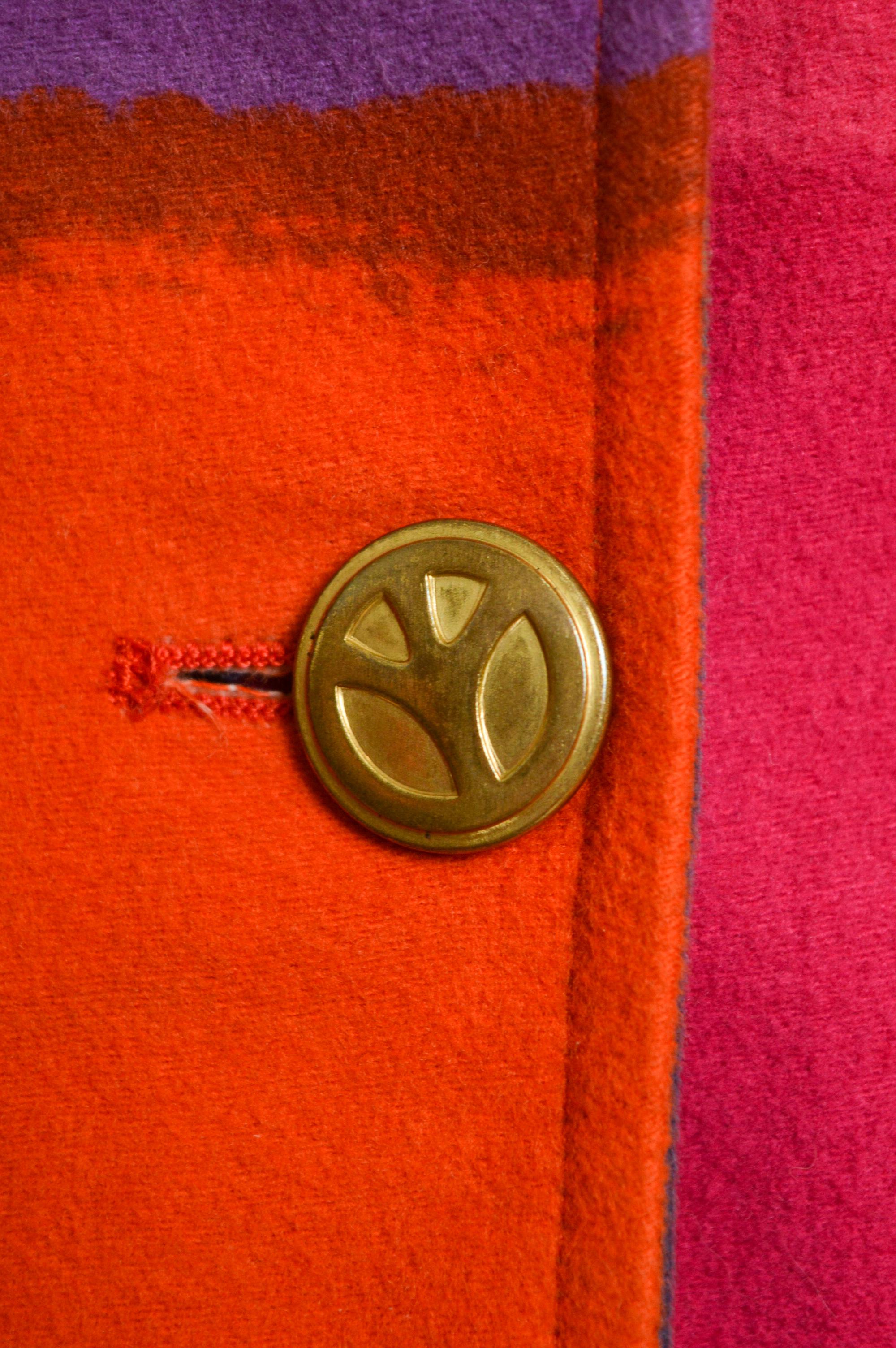 1990's Colourful Cheap & Chic Franco Moschino Blazer Vintage Rainbow Jacket For Sale 1