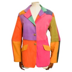 Cheap & Chic Franco Moschino blazer coloré vintage arc-en-ciel des années 1990