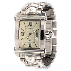 1990s Colvmbvs Charriol Stainless Steel Watch 