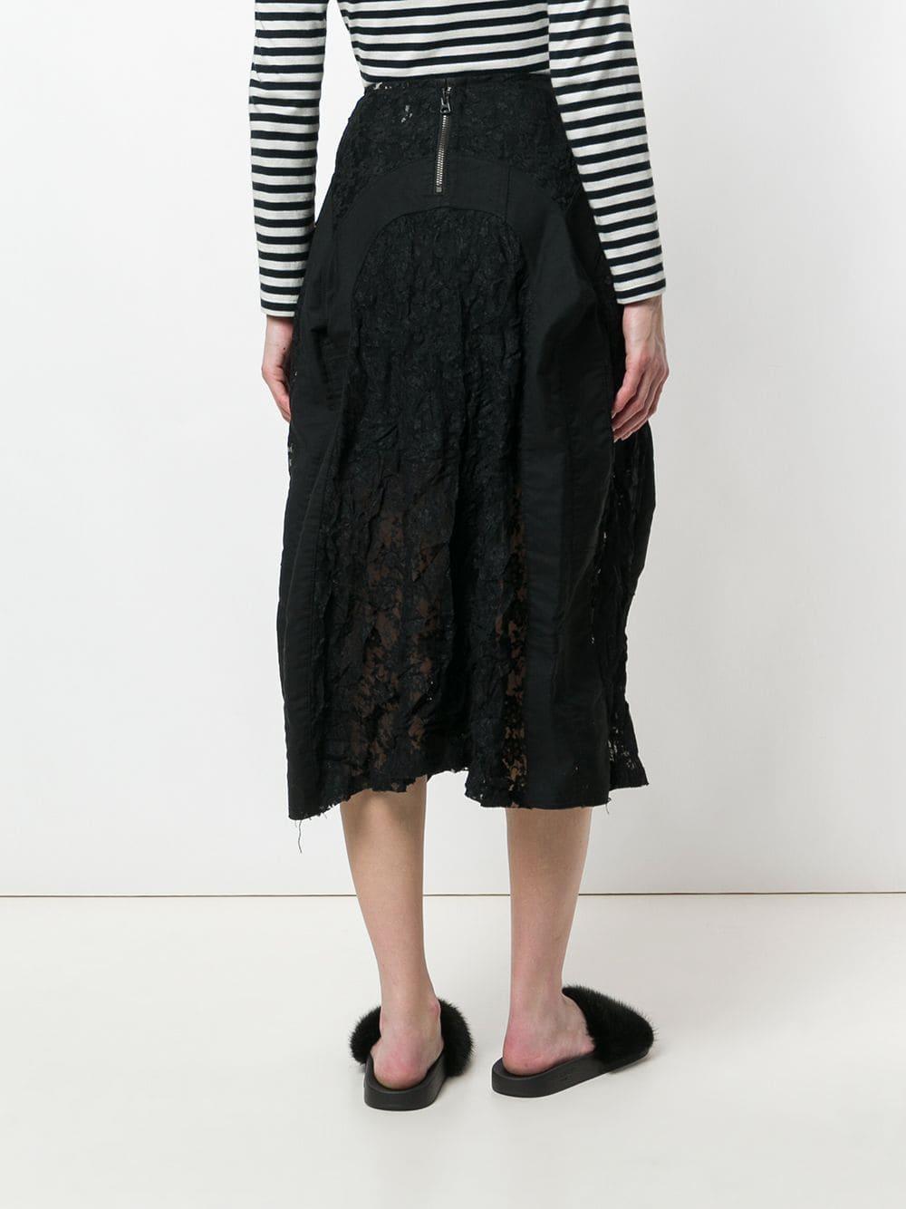 Women's 1990s Comme des Garçons Black Lace Vintage Skirt 