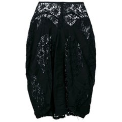 1990s Comme des Garçons Black Lace Vintage Skirt