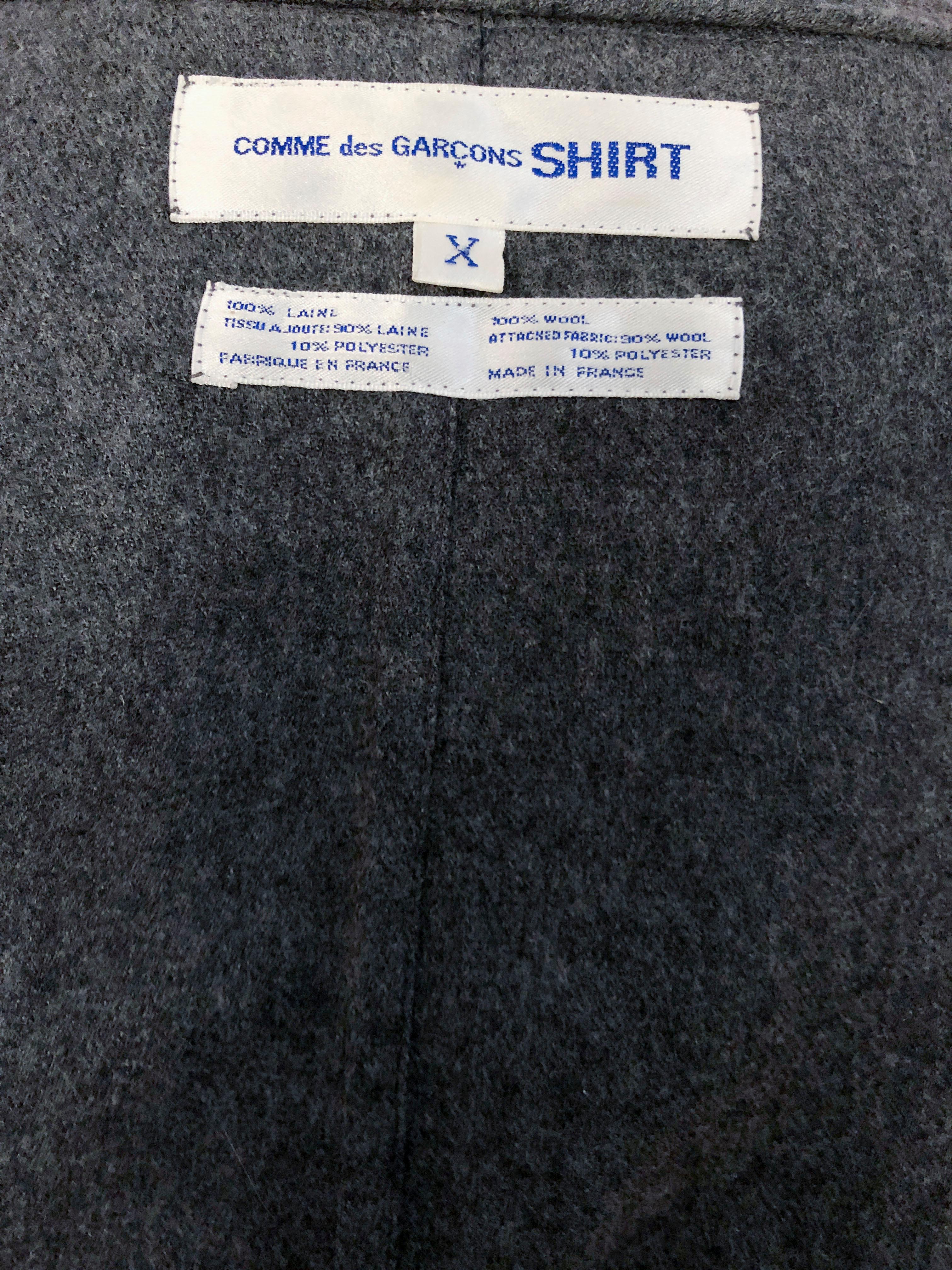 1990s Comme Des Garçons Grey Patchwork Sports Jacket