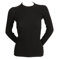 COMME DES GARCONS anni '90 - Maglione sottile a coste nero