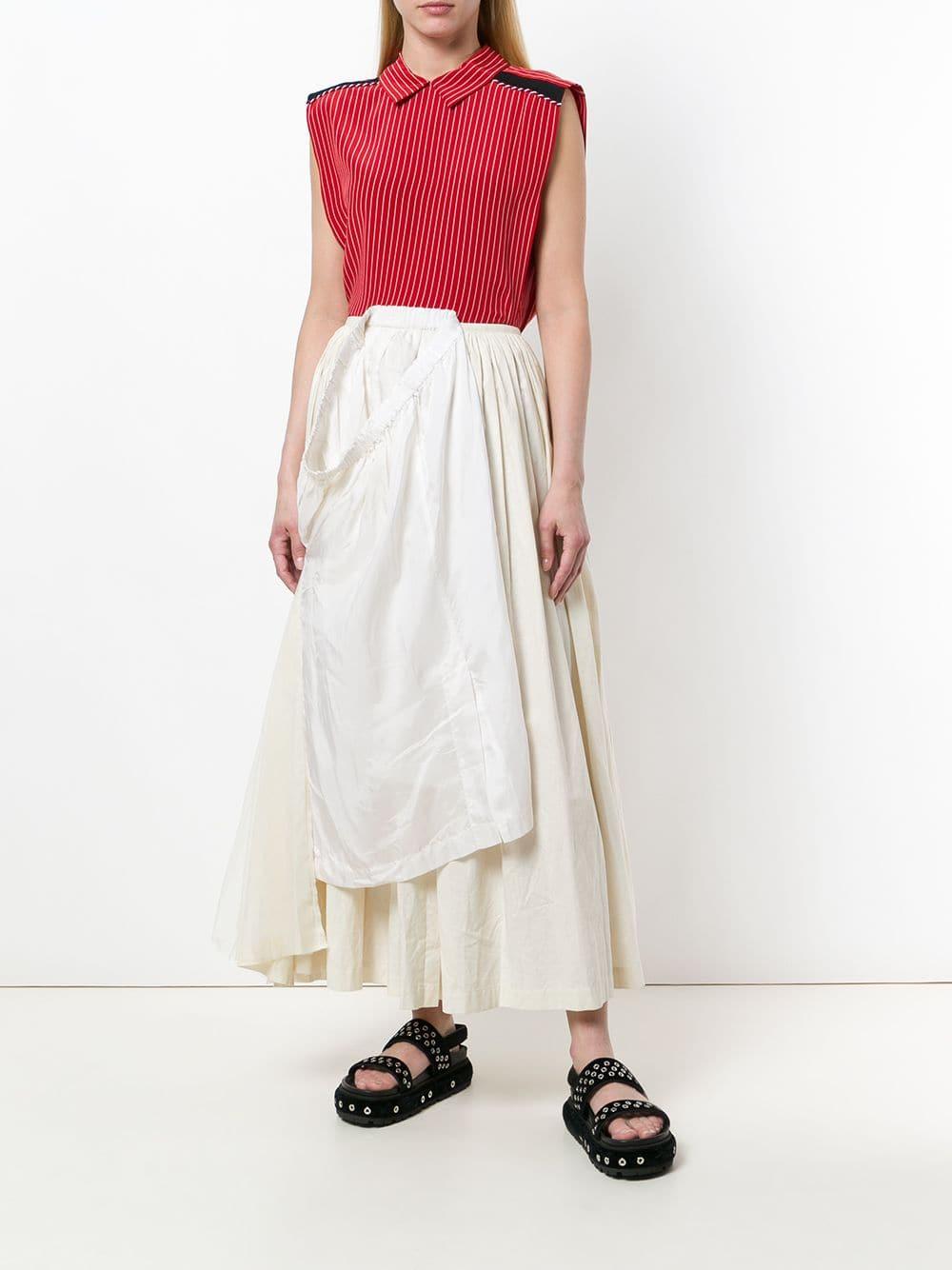 white layered skirt