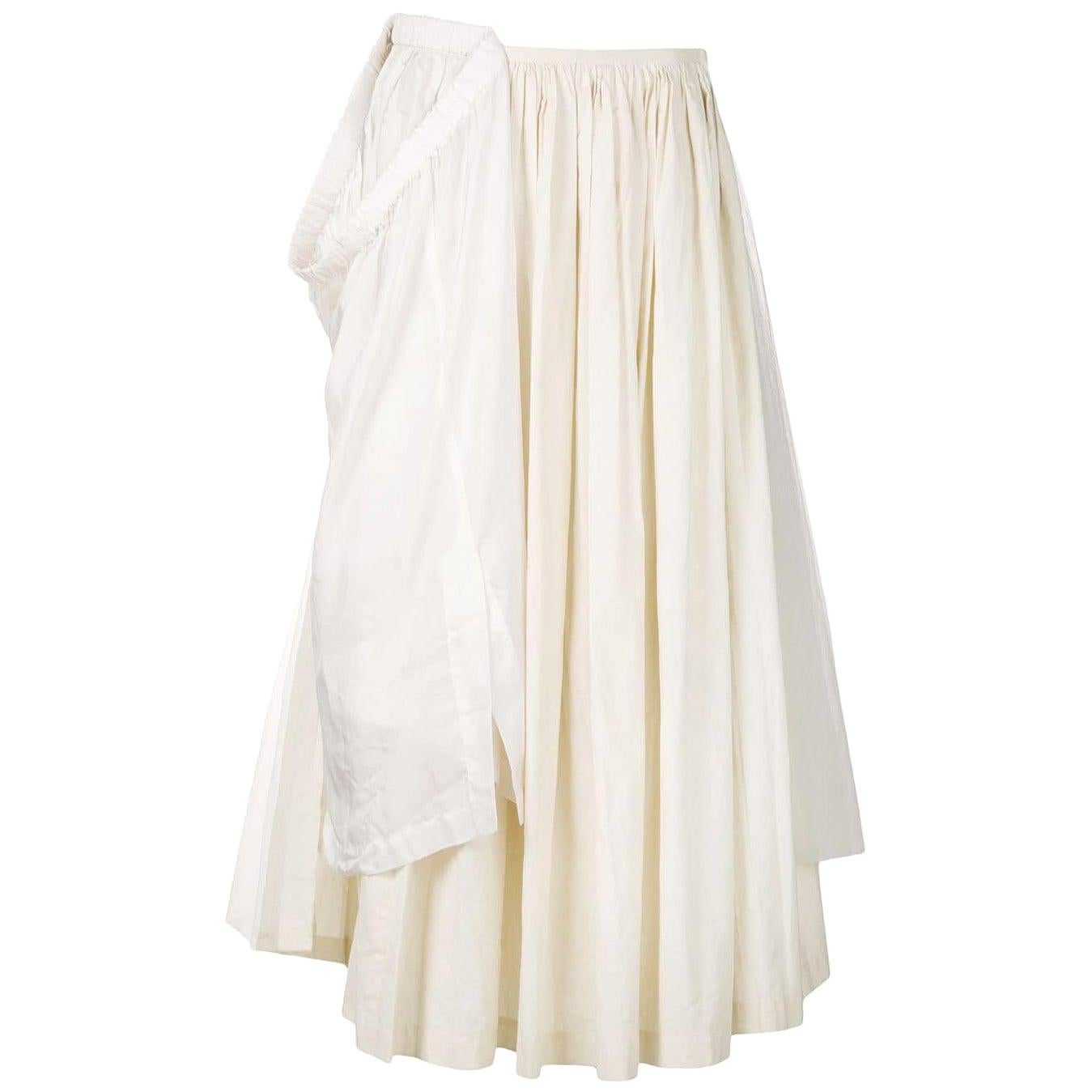 2001s Comme des Garçons White Layered Vintage Skirt 