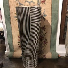 1990s Contemporary Silver Pedestal with Spiral Design by RenCollection