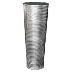 1990s Contemporary Silver Pedestal with Spiral Design by RenCollection