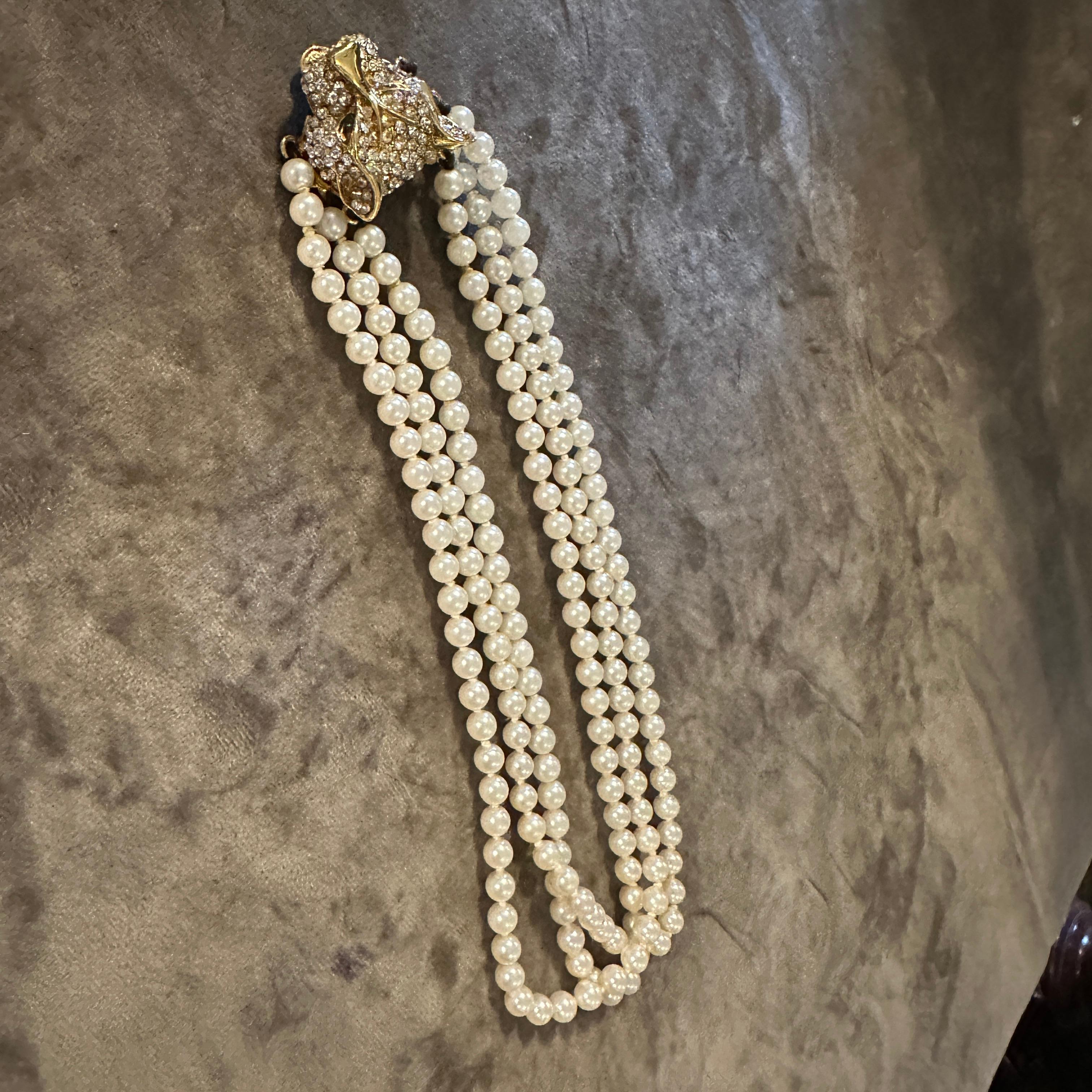 1990s Costume Jewelry Panther Necklace by Bijoux Cascio For Sale 5
