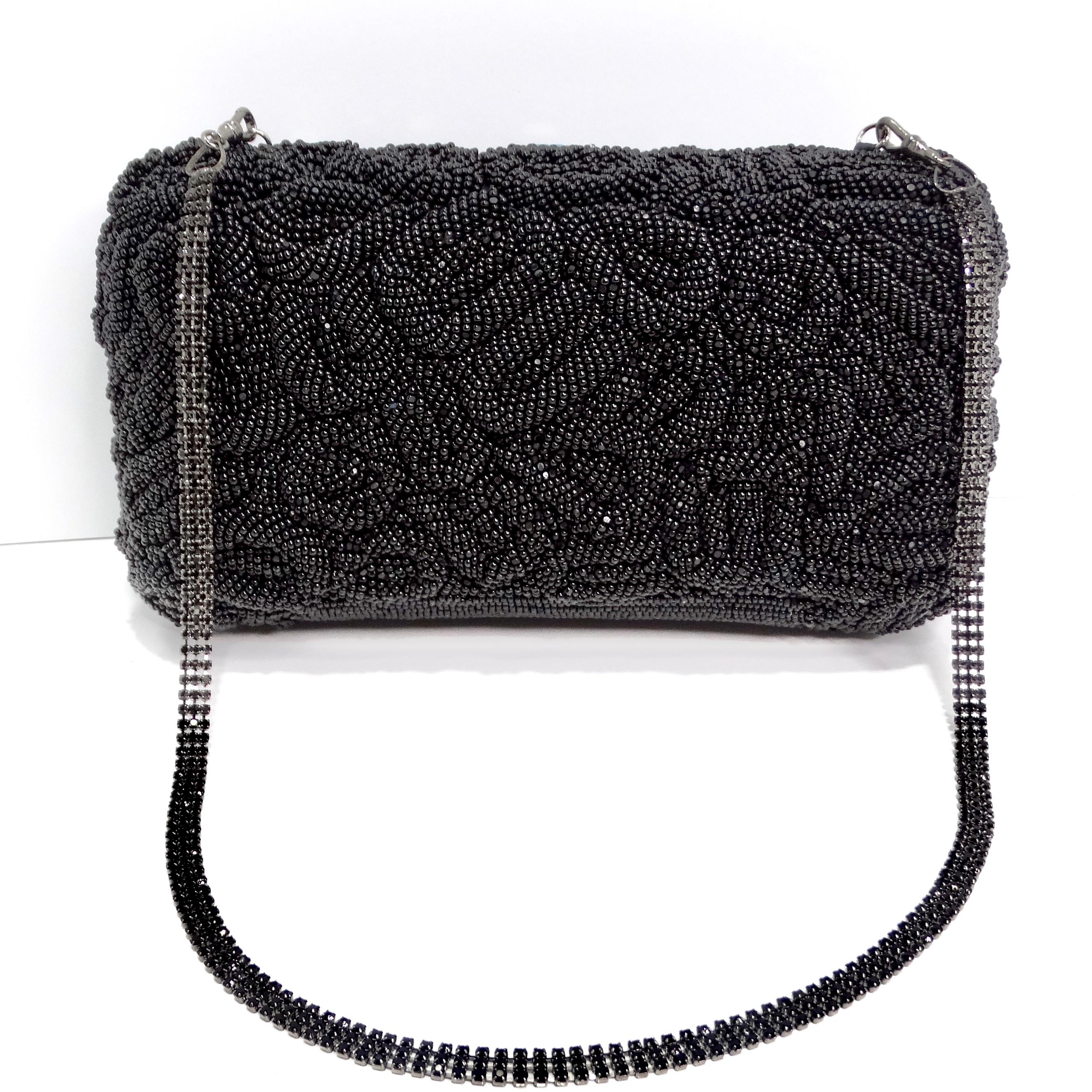 1990s Crystal Embellished Clutch Bag For Sale 2
