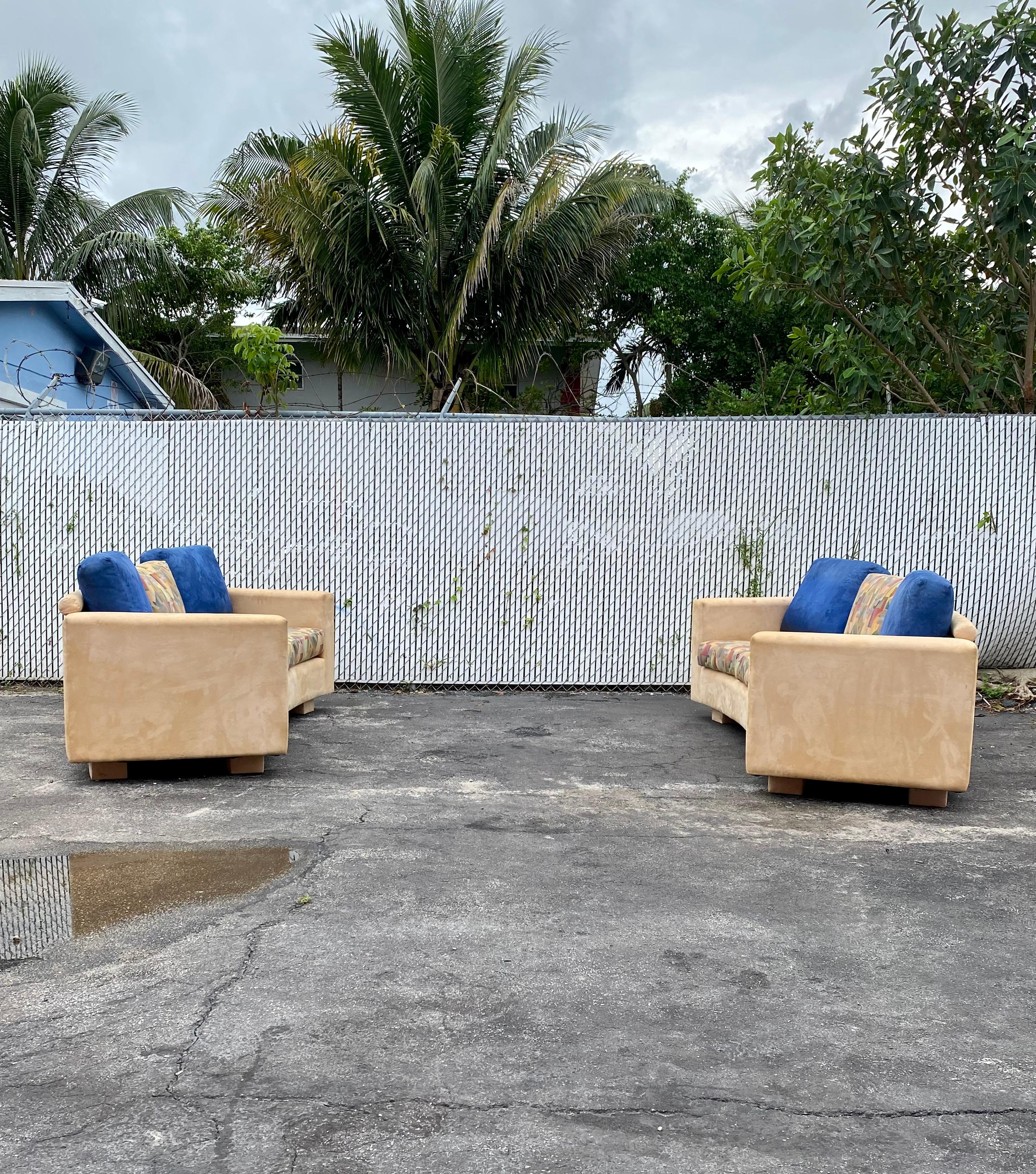 1990s Weiman Curved Abstract Sofas, Set of 2 For Sale 4