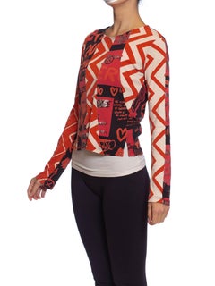 1990S CUSTO BARCELONA Black & Red Cotton Jersey Long Sleeve T-Shirt