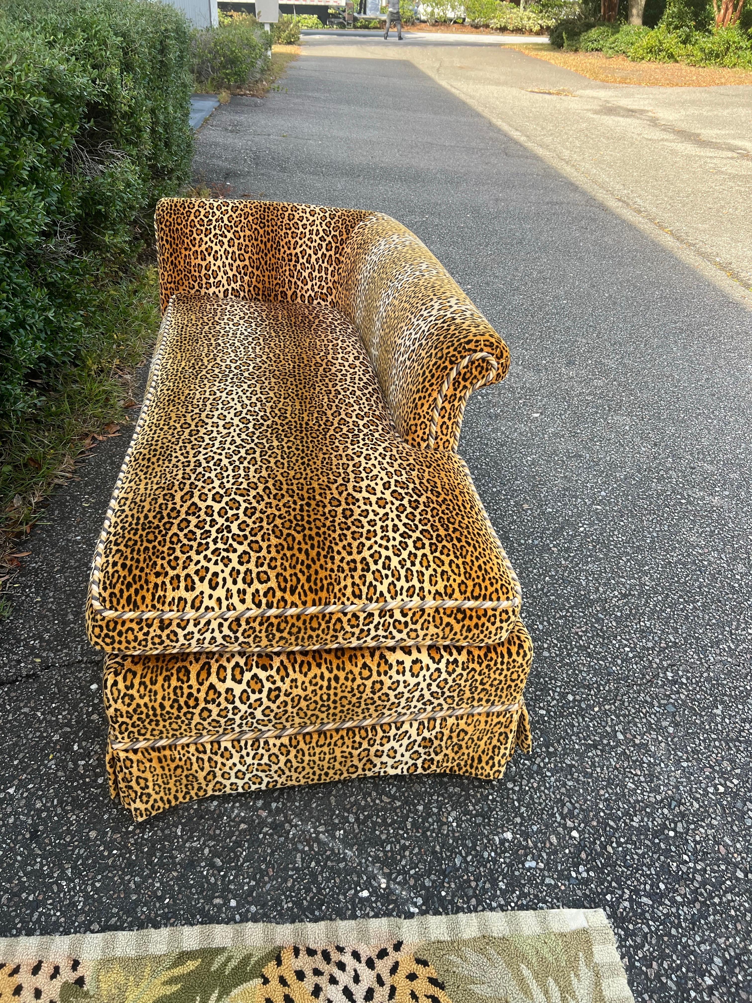 1990s Custom Cheetah Fainting Chaise Lounge 3