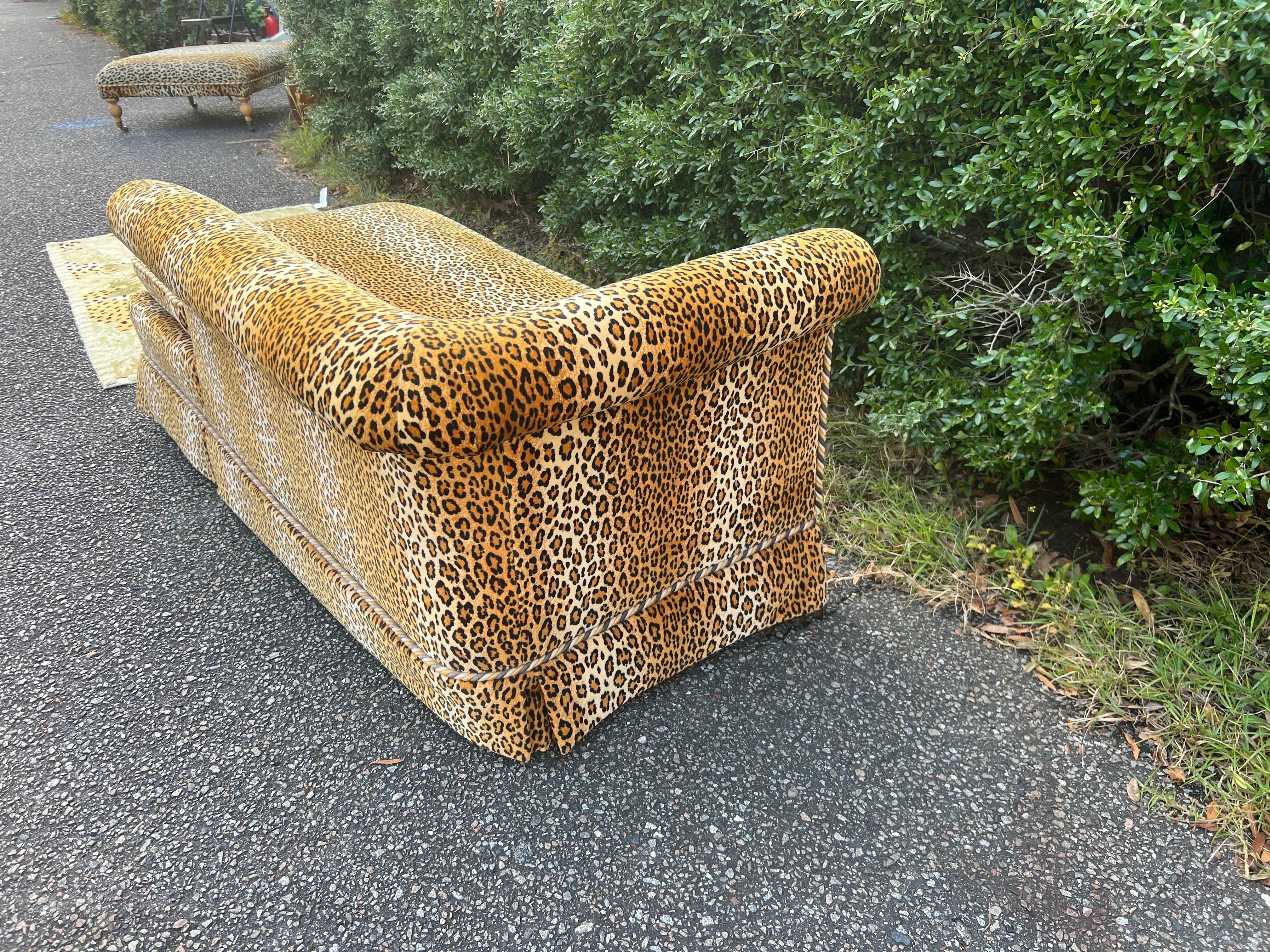 1990s Custom Cheetah Fainting Chaise Lounge 4