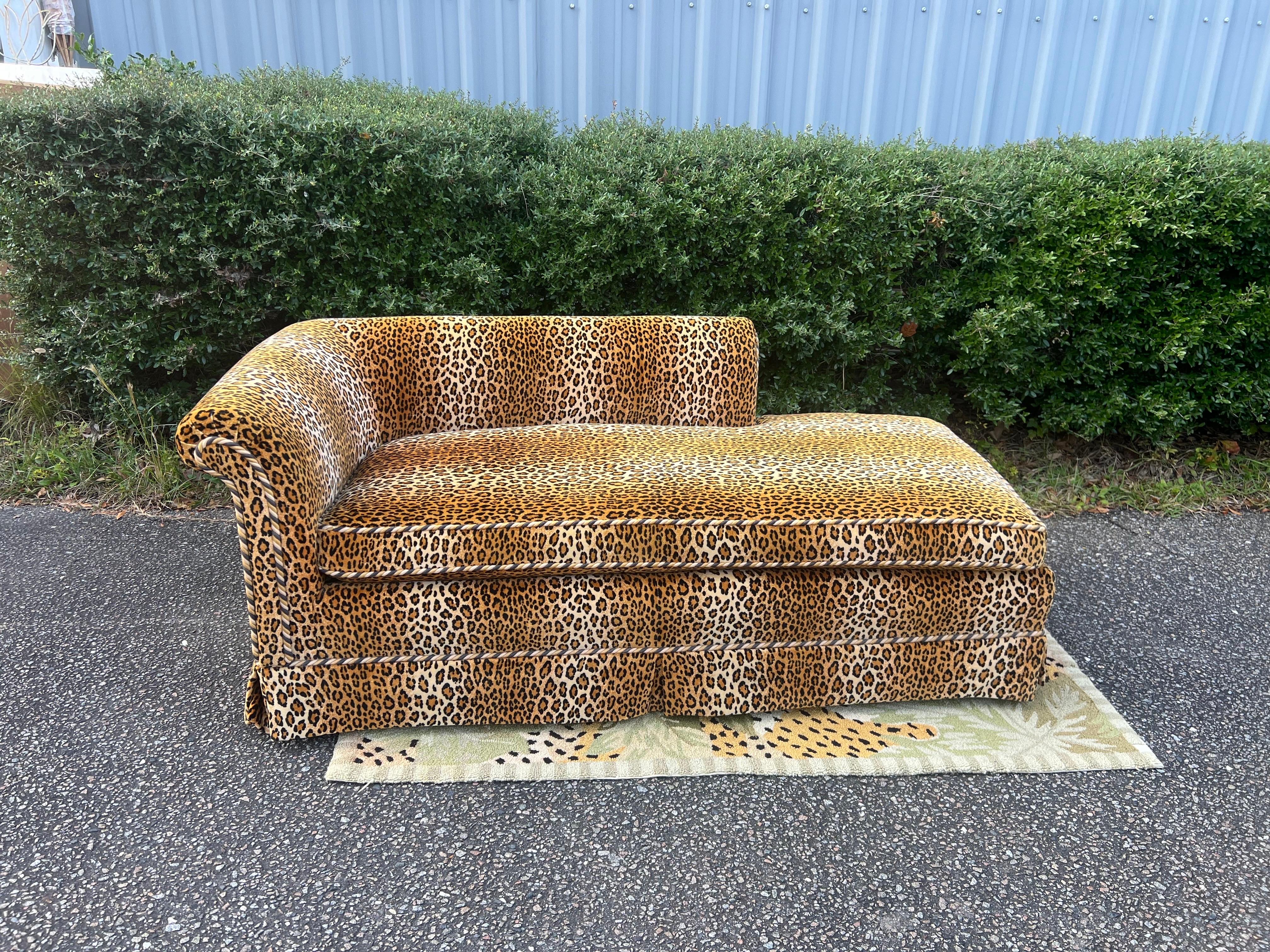 1990s Custom Cheetah Fainting Chaise Lounge 7