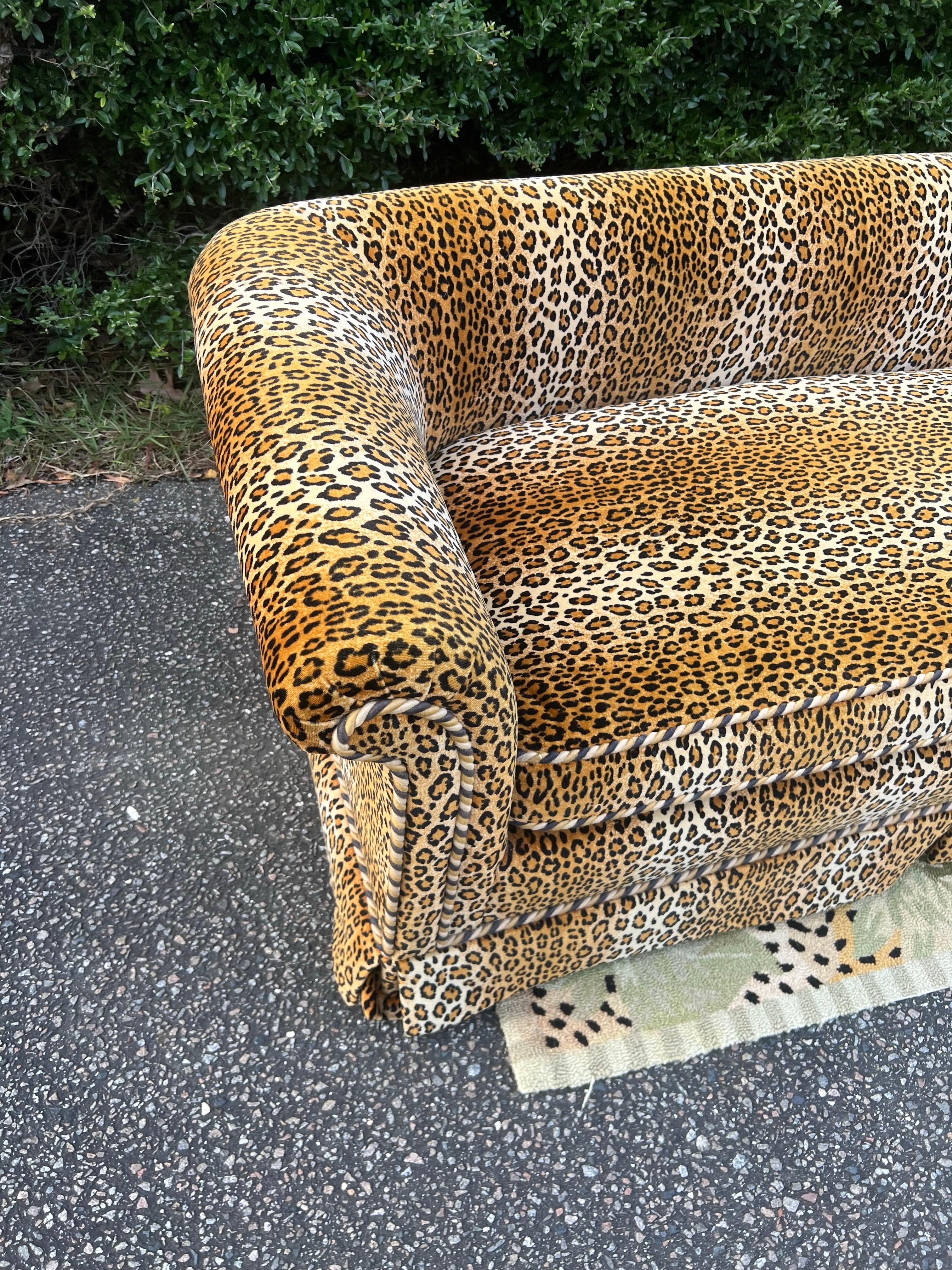 20th Century 1990s Custom Cheetah Fainting Chaise Lounge