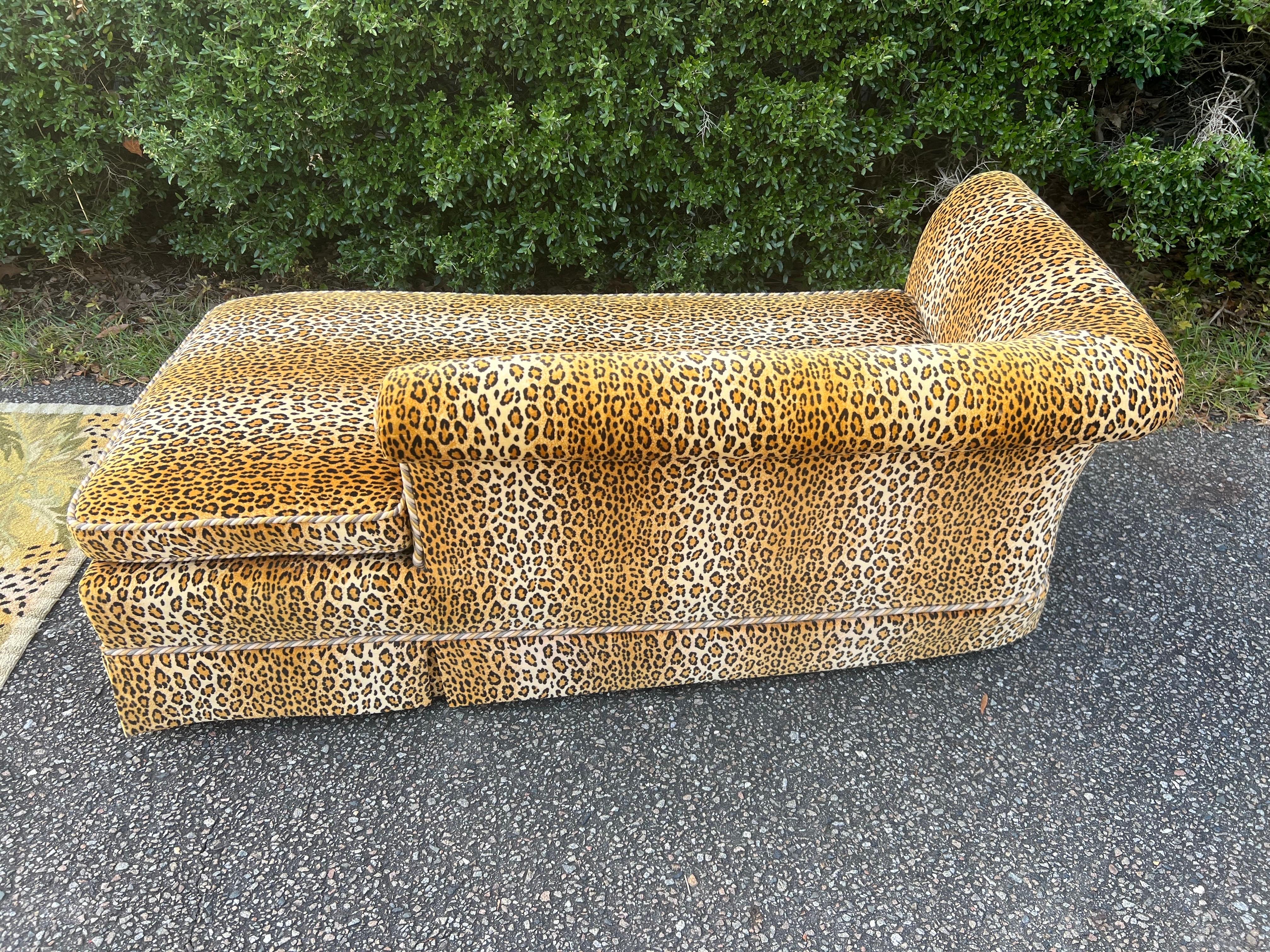 1990s Custom Cheetah Fainting Chaise Lounge 2
