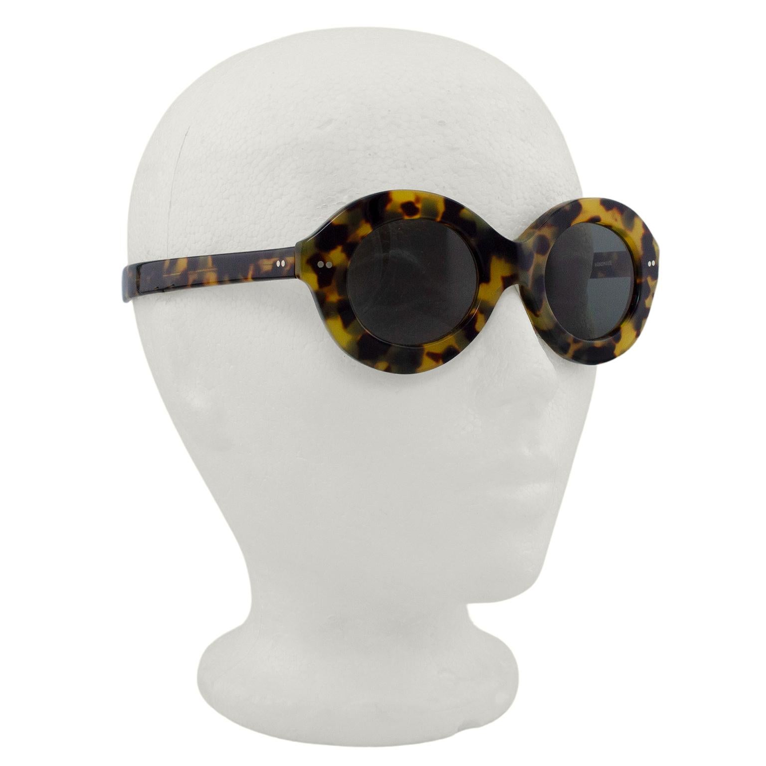 Black 1990s Cutler and Gross Tortoiseshell Sunglasses  For Sale