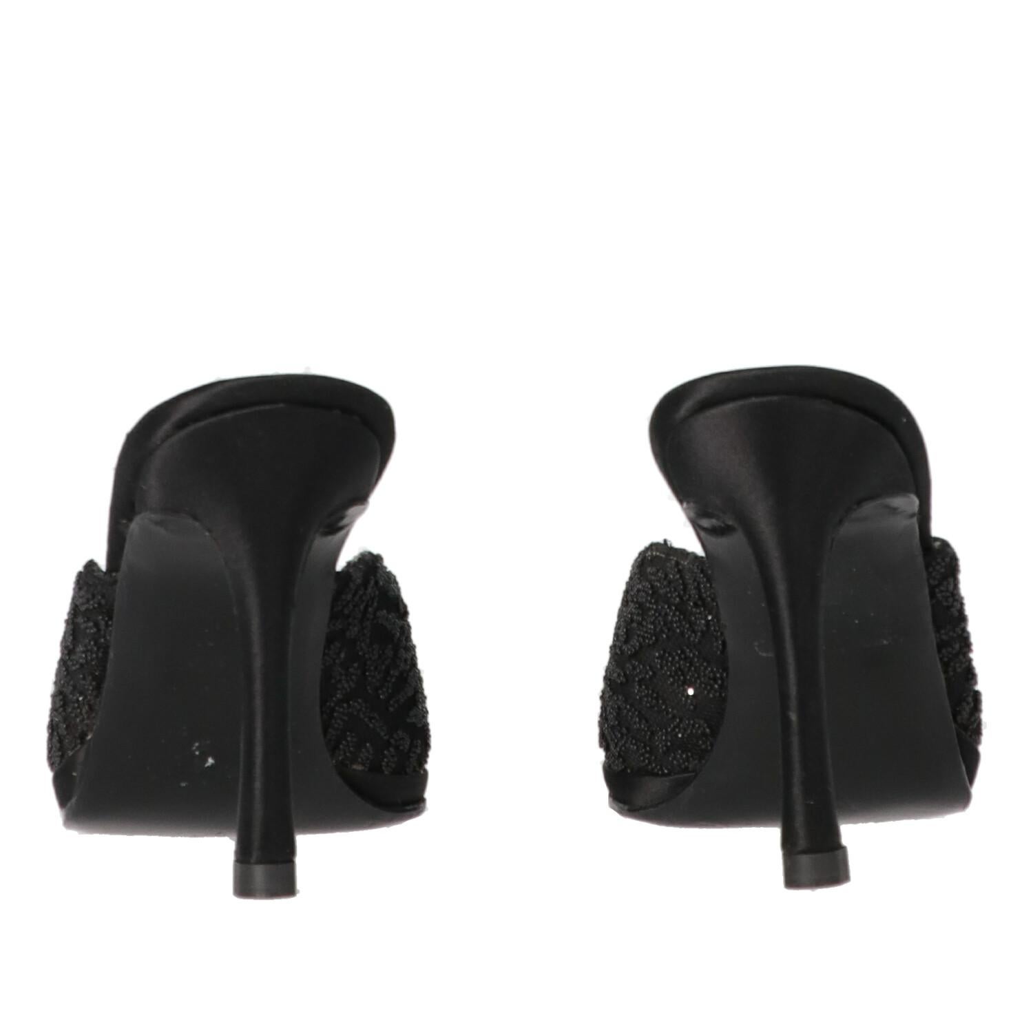 1990s Dal Cò Pointed Mules With Black Beads 1