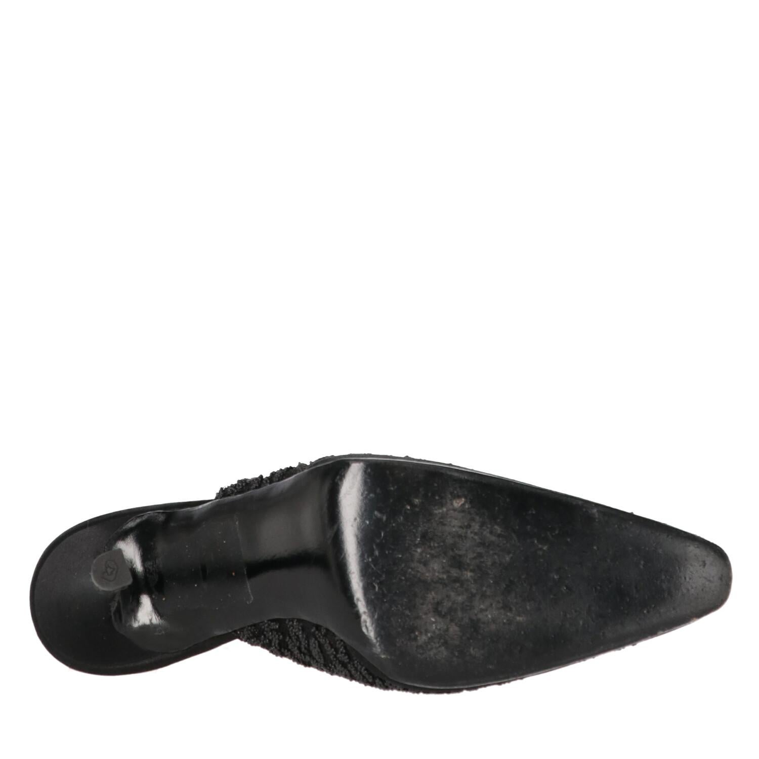 1990s Dal Cò Pointed Mules With Black Beads 3