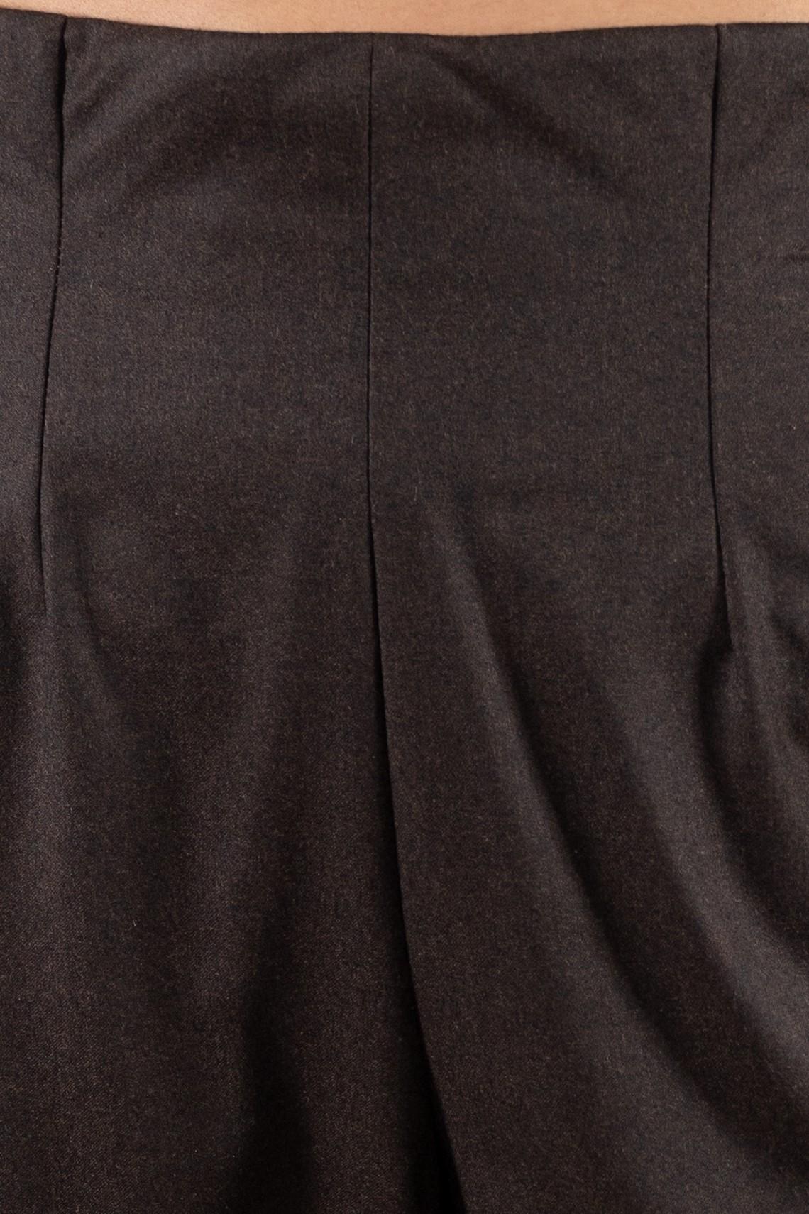 1990S Marrone Cioccolato Scuro Custom Made in Lana e Cachemire completamente in seta Charmeuse L in vendita 5