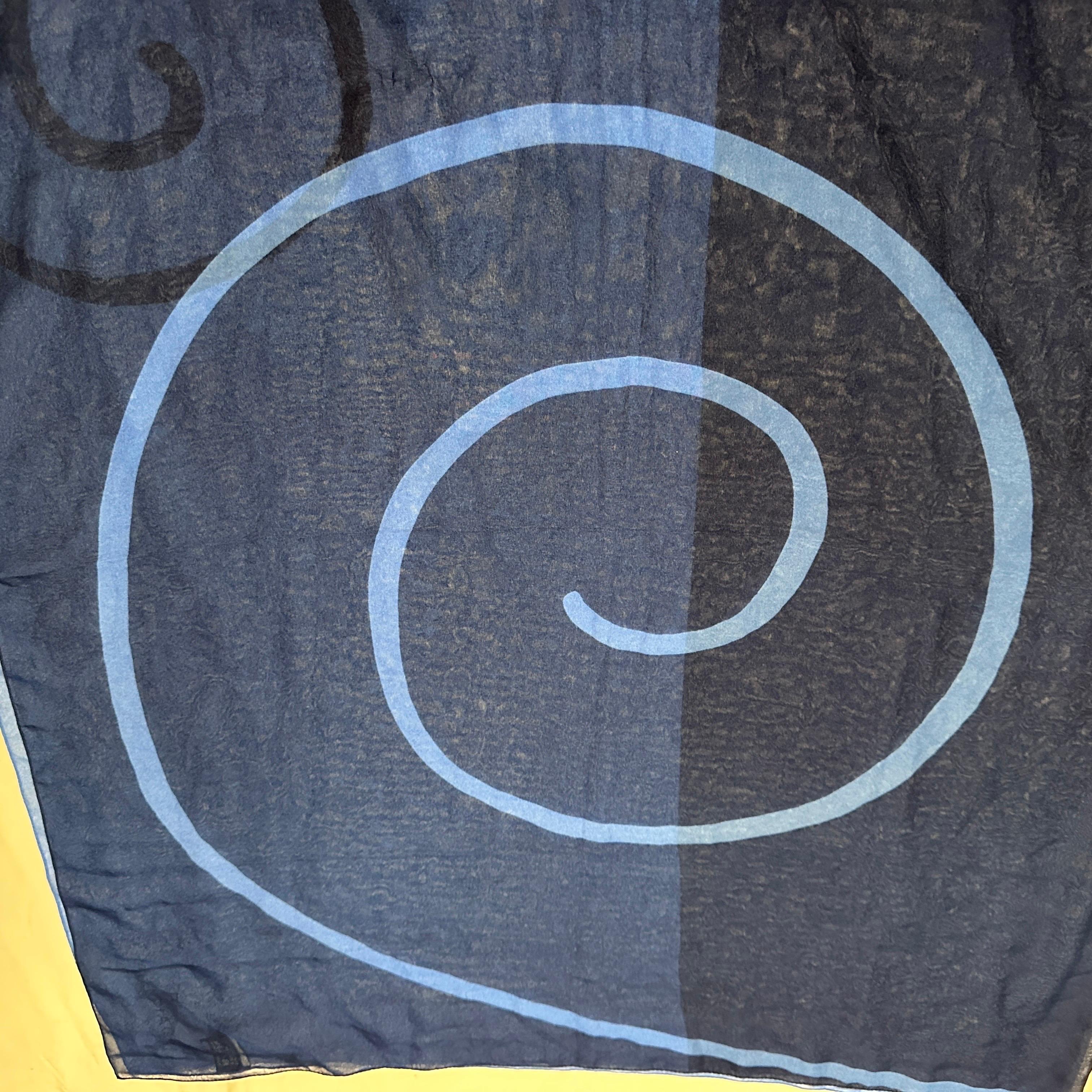 Blu Sciarpa lunga anni '90 blu scuro e blu reale di Balenciaga Paris in vendita