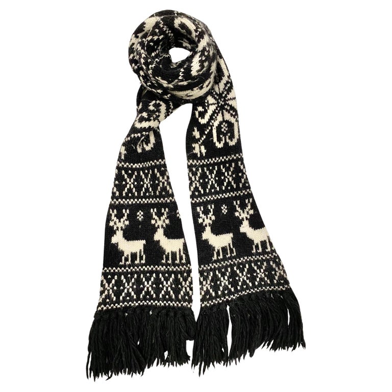 1990s D&G Dolce Gabbana Mountain Wool Maxi Scarf For Sale at 1stDibs