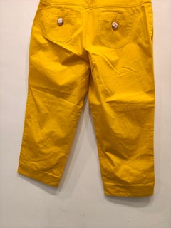 D&G by Dolce & Gabbana 1990s Vintage Yellow Unisex Pants Size 42