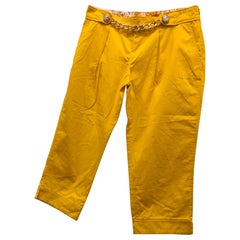 D&G by Dolce & Gabbana 1990s Vintage Yellow Unisex Pants Size 42