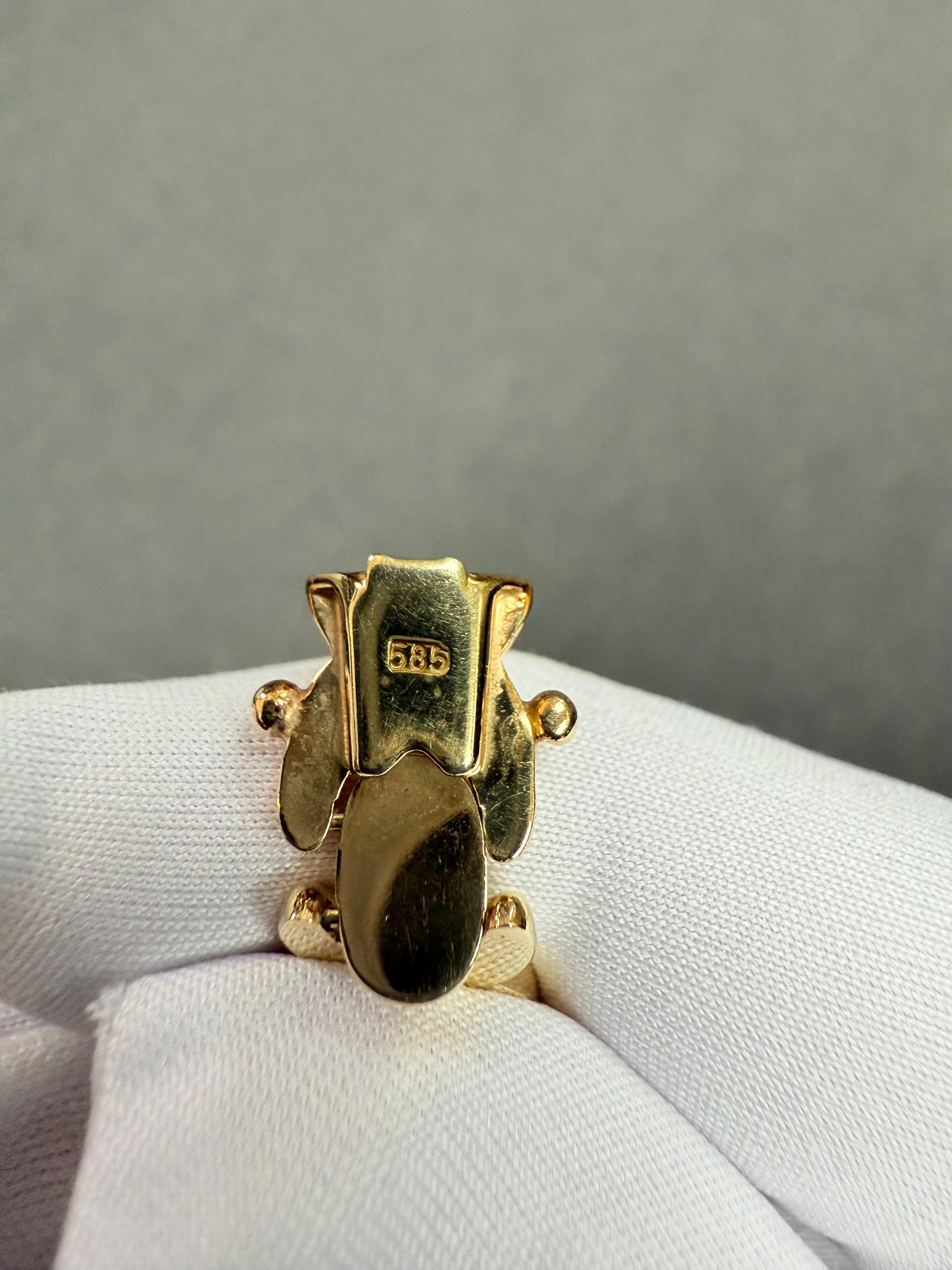 1990 Bracelet en or 14k avec diamants en vente 10