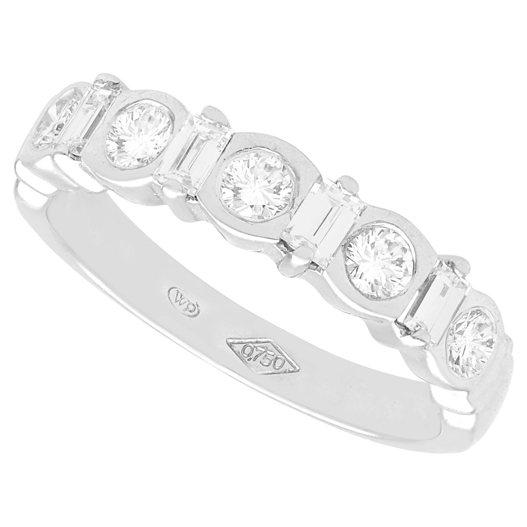 1990er Jahre Diamant und Weißgold Half Eternity Ring