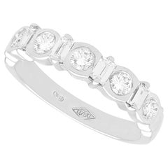 1990s Diamond and White Gold Half Eternity Ring