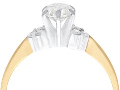 1990s Diamond and Yellow Gold Solitaire Engagement Ring