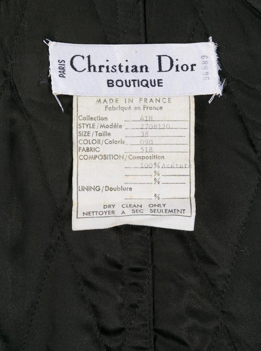 Women's 1990's Christian Dior by Gianfranco Ferré diamond-quilted coat